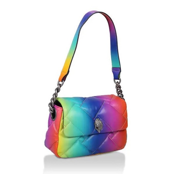Kurt Geiger Medium Kensington Soft Bag NWT Rainbow Ombre Leather Convertible - Picture 9 of 9